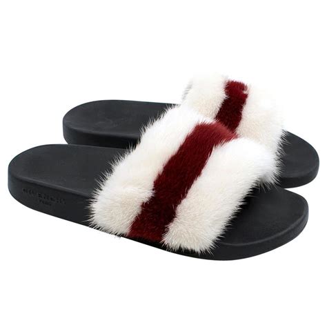 givenchy fur slides cheap